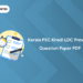 Kerala PSC Khadi LDC Previous Question Paper PDF - Prelims & Mains