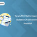Kerala PSC Maths Important Questions and Answers - Free PDF