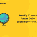 weekly current affairs 2020 september 14 to 20