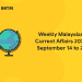 weekly malayalam current affairs september 14 to 20