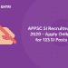 APPSC SI Recruitment 2020 - Apply Online for 123 SI Posts