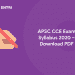 APSC CCE Exam Syllabus