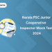 Kerala PSC Junior Cooperative Inspector Mock Test 2024