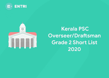 Kerala PSC OverseerDraftsman Grade 2 Short List