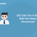 SSC CGL Tier 4 2018 Skill Test Dates Announced