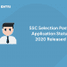 SSC Selection Post 8 Application Status 2020 Released