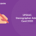 UPSSSC Stenographer Admit Card 2020