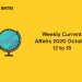 weekly current affairs 2020 october 12 to 18