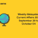 weekly malayalam current affairs 2020 september 28 to october 04