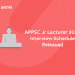 APPSC JR. lecturer 2020 Interview schedule Released
