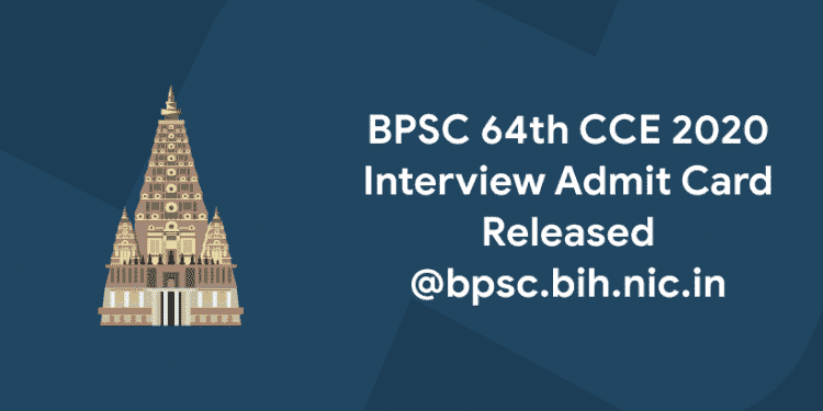BPSC 64 CCE Admit Card