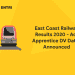 East Coast Railway Results 2020 - Act Apprentice DV Dates Announced