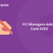 FCI Managers Admit Card 2020