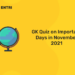 GK Quiz on Important Days in November 2021