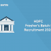 HDFC Fresher's Batch 5 Recruitment 2020