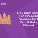 KPSC Result 2020 – FDA (RPC & HK) Provisional List & Cut-off Marks Released