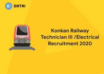 Konkan Railway Technician III /Electrical Recruitment 2020
