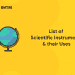 List of Scientific Instruments and their uses