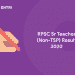 RPSC Sr Teacher (Non-TSP) Result 2020