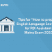 Tips to Prepare English Language for RBI Assistant Mains