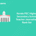 Kerala PSC Higher Secondary School Teacher Journalism Rank list