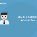 SSC SI & ASI ANswer Key