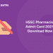 HSSC Pharmacist Admit card download 2021