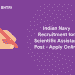 Indian Navy Recruitment for Scientific Assistant Post - Apply Online