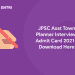 JPSC Asst Town Planner Interview Admit Card 2021 - Download Here