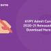 KVPY Admit Card 2020-21 Released - Download Here
