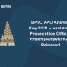 BPSC APO Answer Key 2021 – Assistant Prosecution Officer Prelims Answer Key Released