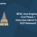 BPSC Asst Engineer Civil Phase 1 Interview Admit Card 2021 Released