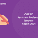 CGPSC Assistant professor Sanskrit result 2021