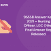 DSSSB Answer Key 2021 – Nursing Officer, LDC Other Final Answer Key Released