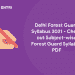 Delhi Forest Guard Syllabus 2021