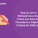 How to Join in National Security Selection Procedure & Eligibility Criteria for RAW & IB