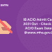 IB ACIO Admit Card 2021 Out - Check IB ACIO Exam Dates @www.mha.gov.in