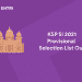 KSP SI provisional Selection list Out