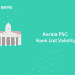 Kerala PSC Rank List Validity