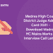 Madras High Court District Judge Admit Card 2021 - Download Madras HC Mains Marks & Interview Call Letter