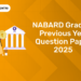 NABARD Grade A Previous Year Question Paper 2025