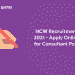 NCW Recruitment 2021 - Apply Online for Consultant Post