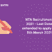 NTA Recruitment 2021 - Last Date extended to apply till 5th March 2021