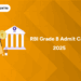 RBI Grade B Admit Card 2025
