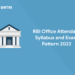 RBI Office Attendant Syllabus and Exam Pattern 2022