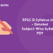 RPSC SI Syllabus 2021
