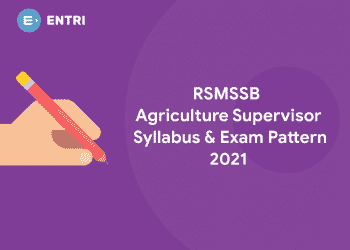 RSMSSB Agriculture Supervisor Syllabus and Exam Pattern