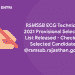RSMSSB ECG Technician 2021 Provisional Selection List (2)