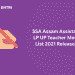 SSA Assam Assistant LP UP Teacher Merit List 2021 Released