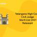 Telangana High court civil judge Merit List 2021 released